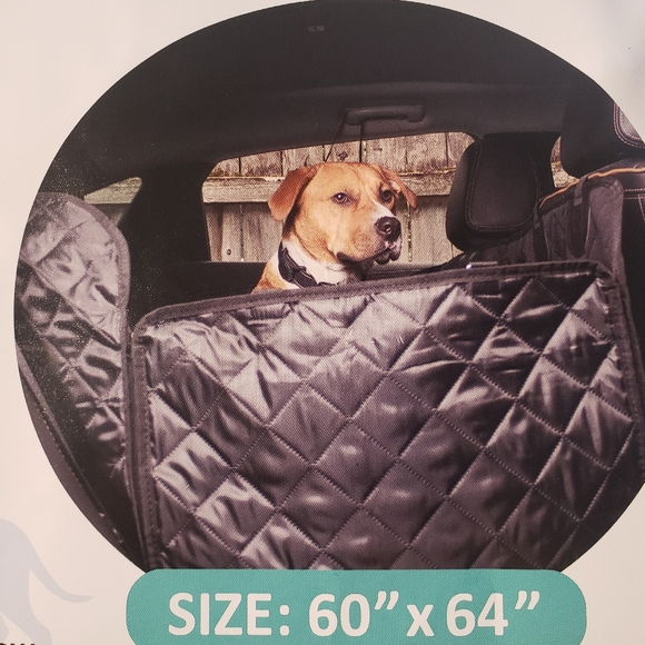 PET CAR SET COVER 60" X 64" BLACK Alpha Dog Pro - Picture 6 of 6